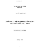 Luận văn Thạc sĩ Luật học: Pháp luật về hợp đồng tín dụng ngân hàng ở Việt Nam