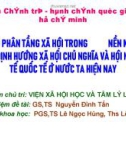 Đề tài: Xu hướng phân tầng xã hội trong nền kinh tế thị trường định hướng xã hội chủ nghĩa và hội nhập kinh tế quốc tế ở nước ta hiện nay