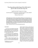 Báo cáo nghiên cứu khoa học Ứng dụng phương pháp Runge-Kutta diễn toán lũ qua hồ chứa Cửa Đạt trên sông Chu 