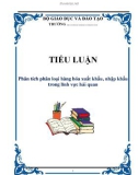 TIỂU LUẬN: Phân tích phân loại hàng hóa xuất khẩu, nhập khẩu trong lĩnh vực hải quan