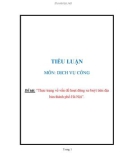 Tiểu luận: Thực trạng về vấn đề hoạt động xe buýt trên địa bàn thành phố Hà Nội