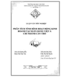 Luận văn: Phân tích tình hình hoạt động kinh doanh tại ngân hàng Việt Á chi nhánh Cần Thơ