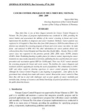 Báo cáo nghiên cứu khoa học: Chương trình kiểm soát ung thư ở Thừa Thiên Huế, Việt Nam, 2008-2009