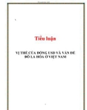 Tiểu luận: VỊ THẾ CỦA ĐỒNG USD VÀ VẤN ĐỀ ĐÔ LA HÓA Ở VIỆT NAM