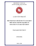 Luận văn Thạc sĩ Kinh tế quốc tế: Các biện pháp hạn chế rủi ro của giao dịch trên trang thương mại điện tử Oto.com.vn của Đại Việt Group