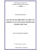 Đề tài: CÁC YẾU TỐ TÁC ĐỘNG ĐẾN CẤU TRÚC TÀI CHÍNH CỦA CÁC NGÂN HÀNG THƯƠNG MẠI CỔ PHẦN VIỆT NAM