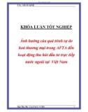 Luận văn Ảnh hưởng của quá trình tự do hoá thương mại trong AFTA đến hoạt động thu hút đầu tư trực tiếp nước ngoài tại Việt Nam 