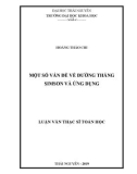 Luận văn Thạc sĩ Toán học: Một số vấn đề về đường thẳng Simson và ứng dụng