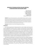 Research of personalisation in online shopping: Literature review and research model