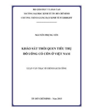 Luận văn Thạc sĩ Kinh tế: Khảo sát thói quen tiêu thụ đồ uống có cồn ở Việt Nam