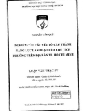 Luận văn Thạc sĩ Quản trị kinh doanh: Nghiên cứu các yếu tố cấu thành năng lực lãnh đạo của chủ tịch phường trên địa bàn TP. Hồ Chí Minh