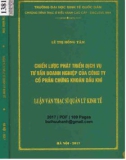 Luận văn Thạc sĩ Quản lý kinh tế: Chiến lược phát triển dịch vụ tư vấn doanh nghiệp của Công ty cổ phần chứng khóa Dầu Khí