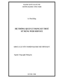 LUẬN VĂN: HỆ THỐNG QUẢN LÝ ĐĂNG KÝ THUẾ SỬ DỤNG WEB SERVICE