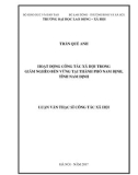 Luận văn Thạc sĩ Công tác xã hội: Hoạt động công tác xã hội trong giảm nghèo bền vững tại thành phố Nam Định, tỉnh Nam Định