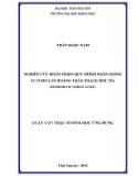 Luận văn Thạc sĩ Sinh học ứng dụng: Nghiên cứu hoàn thiện quy trình nhân giống in vitro lan Hoàng thảo thạch hộc tía (Dendrobium nobile Lindl)