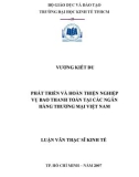 Luận văn Thạc sĩ Kinh tế: Phát triển và hoàn thiện nghiệp vụ bao thanh toán tại các ngân hàng thương mại Việt Nam
