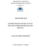 Luận văn Thạc sĩ Kinh tế: Giải pháp thu hút vốn đầu tư ở các khu công nghiệp trên địa bàn tỉnh Đồng Nai