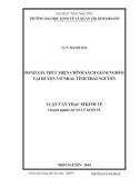 Luận văn Thạc sĩ Kinh tế: Đánh giá thực hiện chính sách giảm nghèo tại huyện Võ Nhai, tỉnh Thái Nguyên