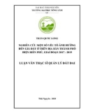 Luận văn Thạc sĩ Quản lý Đất đai: Nghiên cứu một số yếu tố ảnh hưởng đến giá đất ở trên địa bàn thành phố Điện Biên Phủ, giai đoạn 2017 - 2019