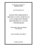 Tóm tắt Luận văn Thạc sĩ Kỹ thuật: Áp dụng công nghệ Das để tự động hóa và nâng cao độ tin cậy cung cấp điện cho lưới điện phân phối điện lực Cam Lâm - tỉnh Khánh Hòa