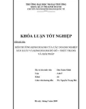 Khóa luận tốt nghiệp: Môi trường kinh doanh của các doanh nghiệp sản xuất và kinh doanh đồ gỗ - Thực trạng và giải pháp