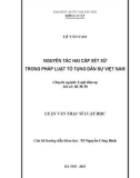 Luận văn Thạc sĩ Luật học: Nguyên tắc hai cấp xét xử trong pháp luật tố tụng dân sự Việt Nam