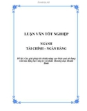 Luận văn: Các giải pháp tài chính nâng cao hiệu quả sử dụng vốn lưu động tại Công ty Cổ phần Thương mại Thanh Bình