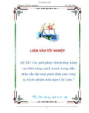 luận văn: Các giải pháp Marketing nâng cao khả năng cạnh tranh trong đấu thầu lắp đặt máy phát điện của công ty trách nhiệm hữu hạn Cát Lâm