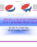 Tiểu luận: Chiến lược kinh doanh của tập đoàn Pepsi-Cola