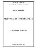 Luận văn Thạc sĩ Toán học: Một số vấn đề về module nhân