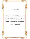 LUẬN VĂN: Lý luận về mâu thuẫn biện chứng với việc phân tích hệ thống mâu thuẫn của kinh tế thị trường theo định hướng XHCN ở Việt Nam