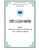 Tiểu luận Tài chính tiền tệ: Tóm lược lý thuyết về mối quan hệ giữa lạm phát và bội chi