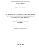 Summary of Doctoral Dissertation on Educational Science: Developing the competence for division heads at Nghe An's primary schools according to competency-based approach