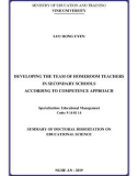 Summary of Doctoral dissertation on Educational Science: Developing the team of homeroom teachers in secondary schools according to competence approach