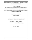 Summary of Doctoral thesis of Law: The issue of Vietnamese workers working abroad for a definite time under the agreements on labor cooperation between vietnam and other countries - Theory and practice