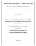 Summary of doctoral dissertation in public administration management: Perfecting the content of state management for international non governmental organizations in Hanoi nowadays