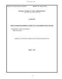 Summary of doctoral dissertation in public administration: Results based management in public policy implementation in Vietnam