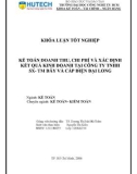 Khóa luận tốt nghiệp: Kế toán doanh thu, chi phí và xác định kết quả hoạt động kinh doanh tại Công Ty SX-TM dây và cáp điện Đại Long