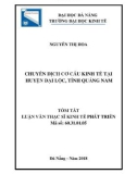 Tóm tắt luận văn Thạc sĩ: Chuyển dịch cơ cấu kinh tế tại huyện Đại Lộc, tỉnh Quảng Nam