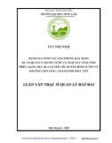 Luận văn Thạc sĩ Quản lý đất đai: Đánh giá công tác giải phóng mặt bằng dự án quản lý nguồn nước và ngập lụt tỉnh Vĩnh Phúc, hạng mục qua xã Sơn Lôi, huyện Bình Xuyên và phường Tiền Châu, thành phố Phúc Yên