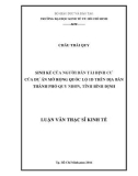 Luận văn Thạc sĩ Kinh tế: Sinh kế của người dân tái định cư của Dự án mở rộng quốc lộ 1D trên địa bàn thành phố Quy Nhơn, tỉnh Bình Định