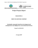 Báo cáo dự án khoa học: Sustainable community-based forest development and management in some high poverty areas in Bac Kan Province (MILESTONE 2)