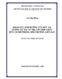 Luận văn Thạc sĩ Vật lí: Khảo sát ảnh hưởng của bức xạ tương tự tia vũ trụ lên hợp chất hữu cơ mô phỏng môi trường liên sao