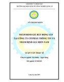 Luận văn Thạc sĩ Kinh tế: Thẩm định giá bất động sản tại Công ty Cổ phần Thông tin và Thẩm định giá Miền Nam