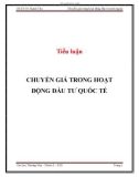 Tiểu luận: Chuyển giá trong hoạt động đầu tư nước ngoài