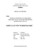 Báo cáo tốt nghiệp ngành khoa học môi trường: Đánh giá ảnh hưởng của hoạt động khai thác quặng Apatit đến môi trường tại mỏ Apatit Lào Cai