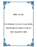 TIỂU LUẬN: VỀ TÍNH QUY LUẬT CỦA SỰ HÌNH THÀNH HỆ GIÁ TRỊ VÀ CHUẨN MỰC ĐẠO ĐỨC MỚI