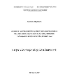 Luận văn Thạc sĩ Quản lý kinh tế: Giải pháp đẩy nhanh tiến độ thực hiện chương trình mục tiêu quốc gia về xây dựng nông thôn mới trên địa bàn huyện Duy Tiên, tỉnh Hà Nam