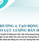 Bài giảng Quản trị bán hàng - Chương 4: Tạo động lực cho lực lượng bán hàng (Trình độ Thạc sĩ)