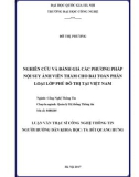 Tóm tắt Luận văn Thạc sĩ Công nghệ thông tin: Nghiên cứu và đánh giá các phương pháp nội suy ảnh viễn thám cho bài toán phân loại lớp phủ đô thị tại Việt Nam